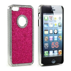 iPhone 5  5S Glitter Diamond Chrome Case (Hot Pink)